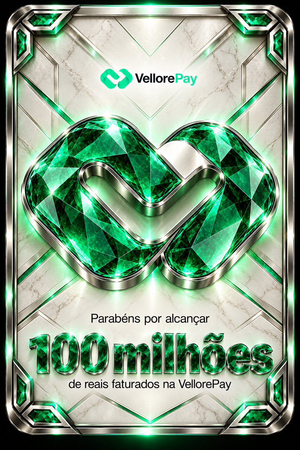 Placa VellorePay: R$ 100 milhões faturados