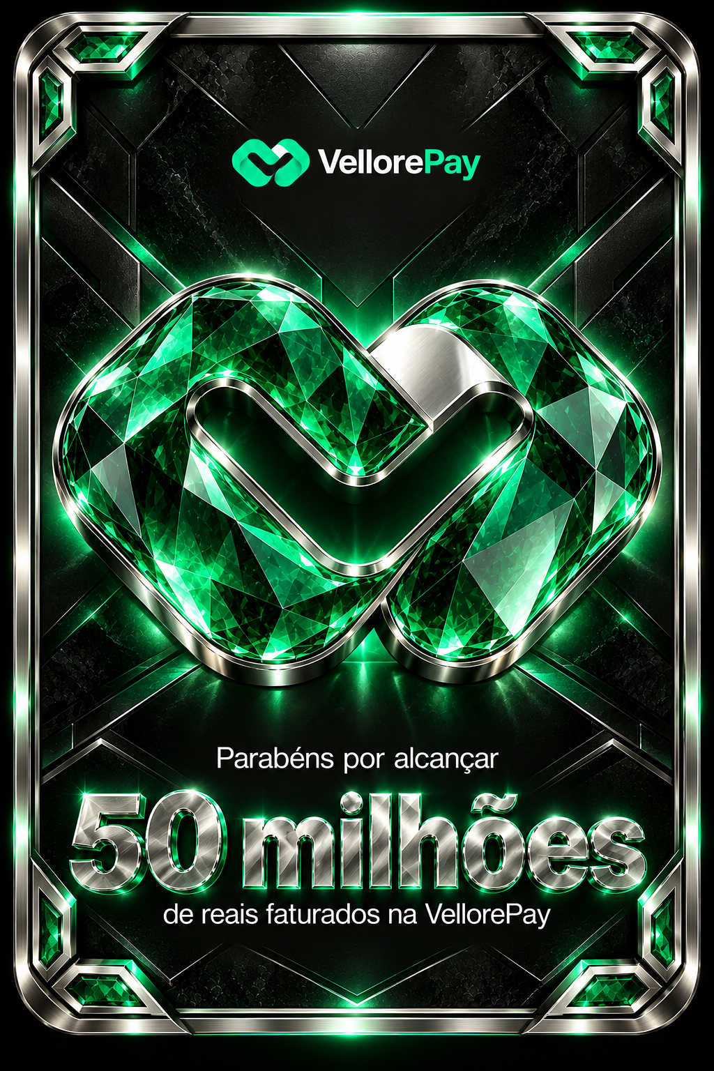 Placa VellorePay: R$ 50 milhões faturados